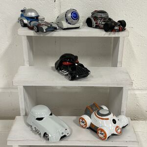 Hot Wheels Star Wars Character Cars Carships Lot of 6 Disney Darth Vader R2D2